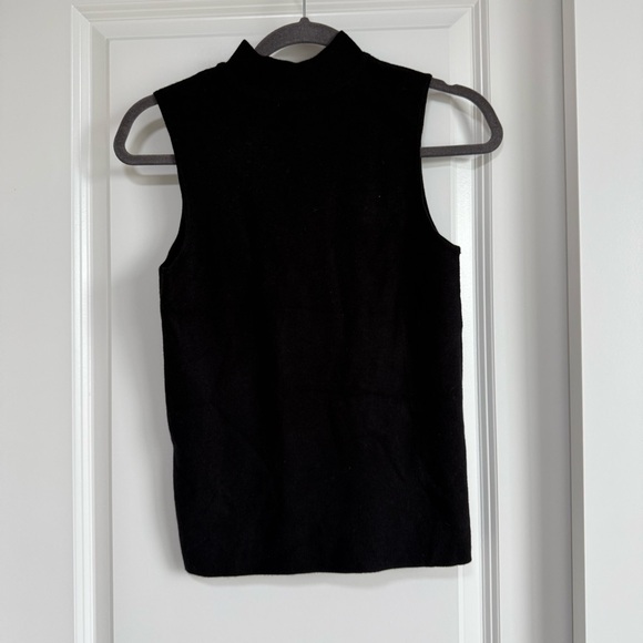 Marled Tops - Marled Black Top Sleeveless Tank Top